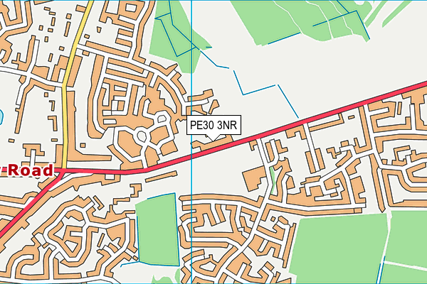 PE30 3NR map - OS VectorMap District (Ordnance Survey)