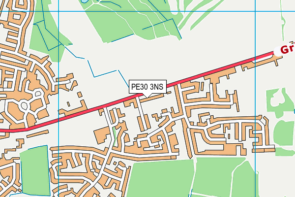 PE30 3NS map - OS VectorMap District (Ordnance Survey)