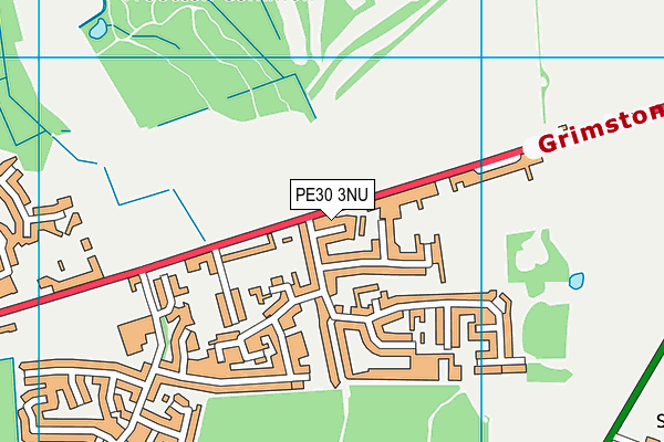 PE30 3NU map - OS VectorMap District (Ordnance Survey)