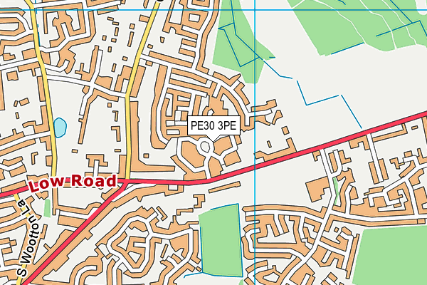 PE30 3PE map - OS VectorMap District (Ordnance Survey)