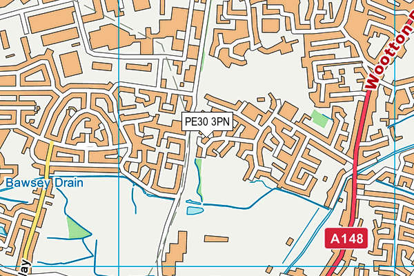 PE30 3PN map - OS VectorMap District (Ordnance Survey)