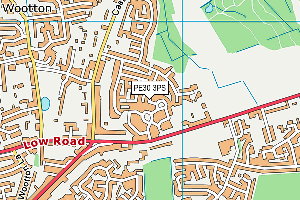 PE30 3PS map - OS VectorMap District (Ordnance Survey)