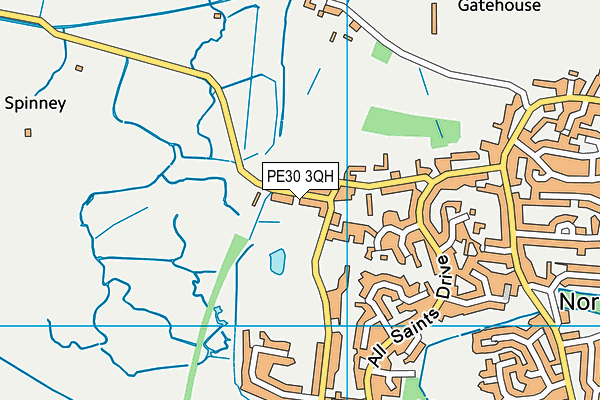 PE30 3QH map - OS VectorMap District (Ordnance Survey)