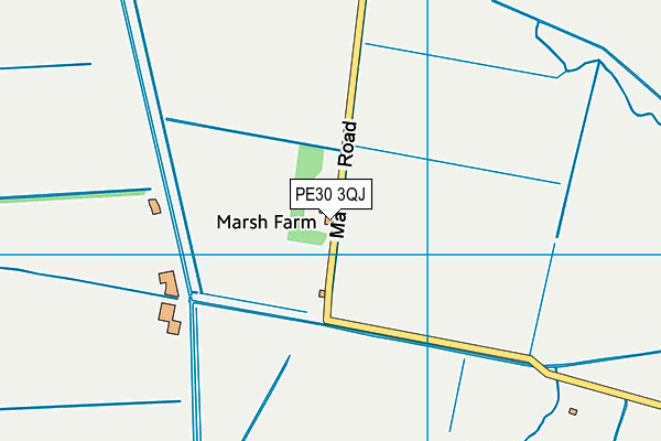 PE30 3QJ map - OS VectorMap District (Ordnance Survey)