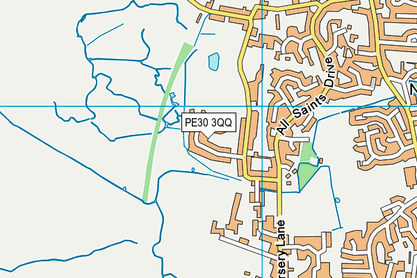 PE30 3QQ map - OS VectorMap District (Ordnance Survey)