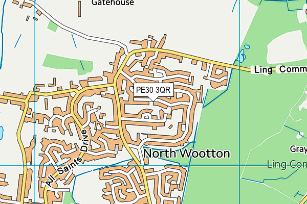 PE30 3QR map - OS VectorMap District (Ordnance Survey)
