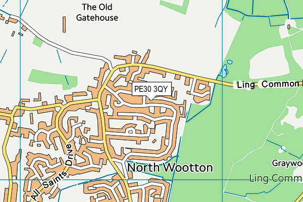 PE30 3QY map - OS VectorMap District (Ordnance Survey)
