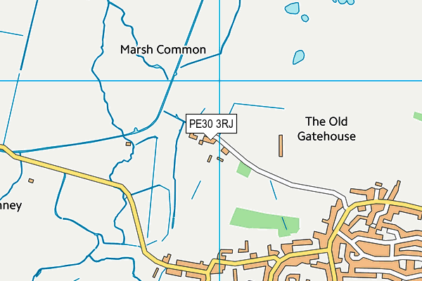 PE30 3RJ map - OS VectorMap District (Ordnance Survey)