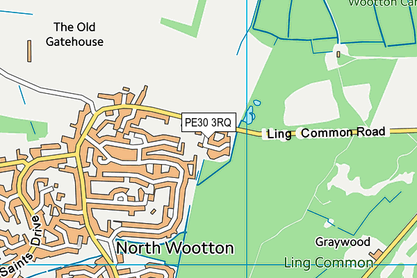 PE30 3RQ map - OS VectorMap District (Ordnance Survey)