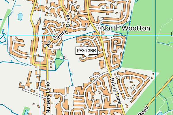 PE30 3RR map - OS VectorMap District (Ordnance Survey)