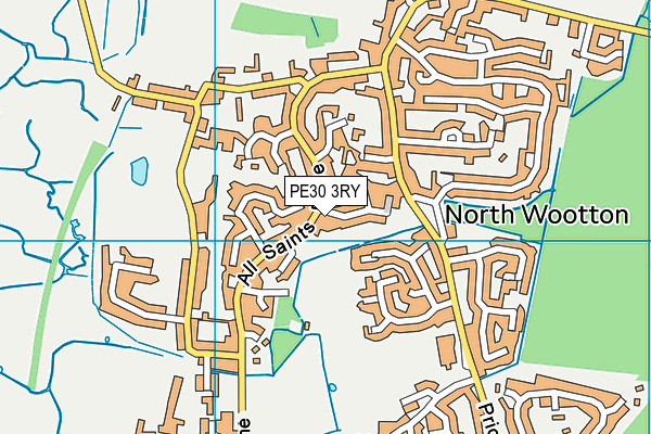 PE30 3RY map - OS VectorMap District (Ordnance Survey)