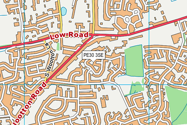 PE30 3SE map - OS VectorMap District (Ordnance Survey)