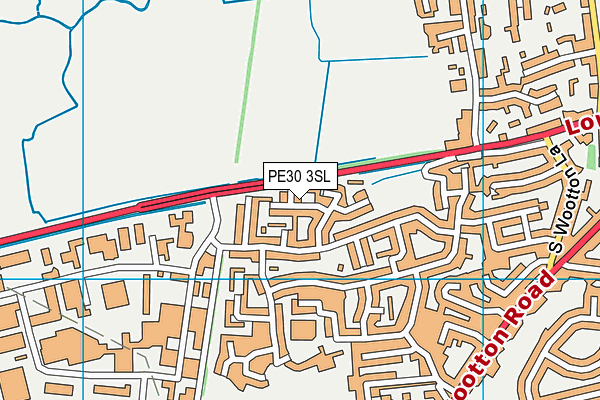 PE30 3SL map - OS VectorMap District (Ordnance Survey)