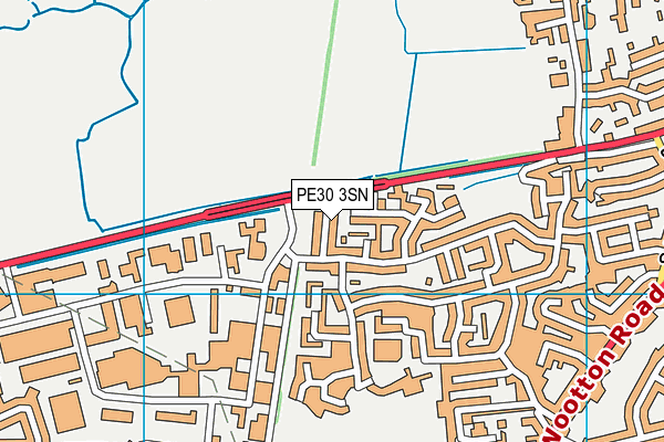 PE30 3SN map - OS VectorMap District (Ordnance Survey)