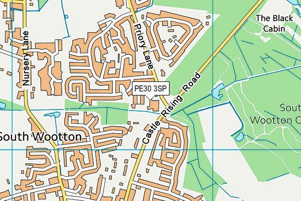 PE30 3SP map - OS VectorMap District (Ordnance Survey)
