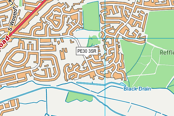PE30 3SR map - OS VectorMap District (Ordnance Survey)