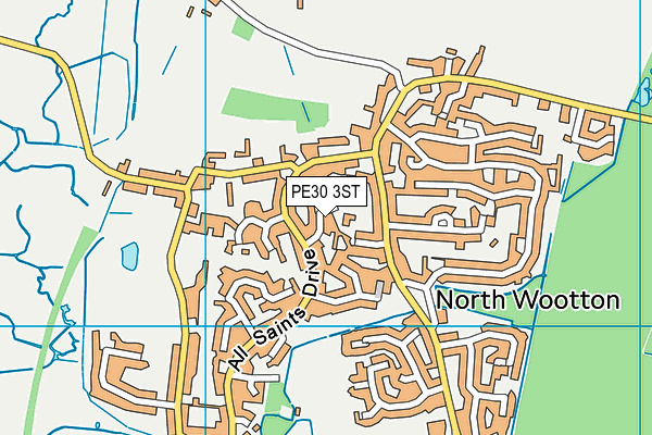 PE30 3ST map - OS VectorMap District (Ordnance Survey)
