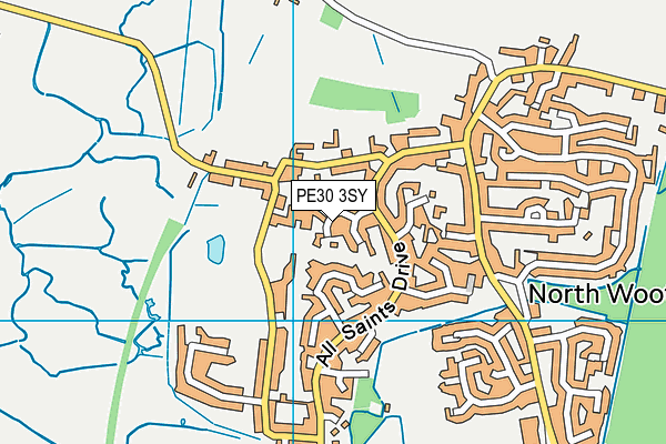 PE30 3SY map - OS VectorMap District (Ordnance Survey)