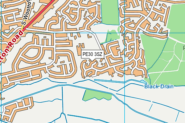 PE30 3SZ map - OS VectorMap District (Ordnance Survey)