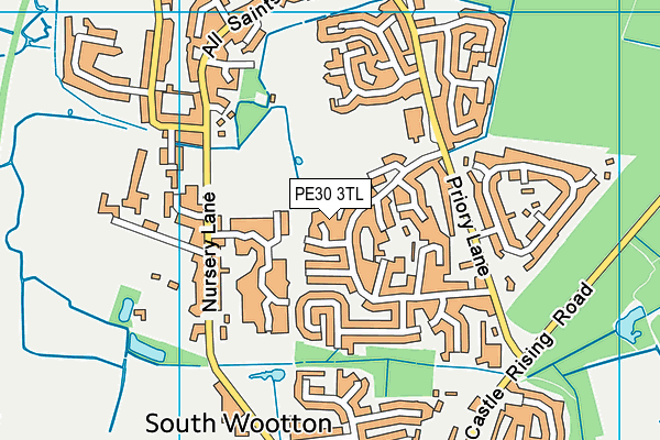 PE30 3TL map - OS VectorMap District (Ordnance Survey)