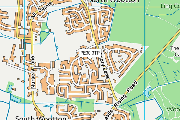 PE30 3TP map - OS VectorMap District (Ordnance Survey)