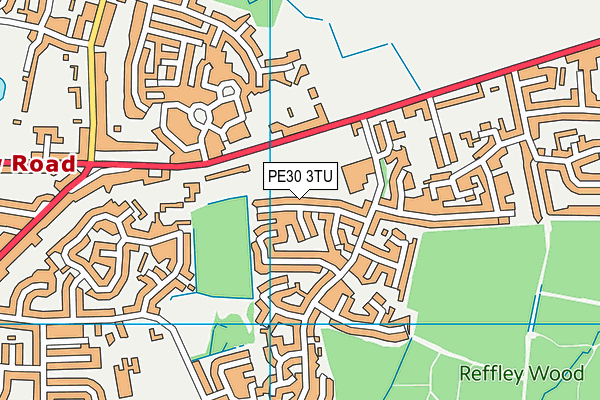 PE30 3TU map - OS VectorMap District (Ordnance Survey)