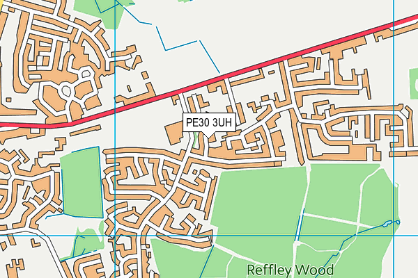 PE30 3UH map - OS VectorMap District (Ordnance Survey)
