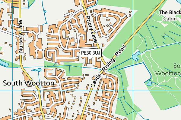 PE30 3UJ map - OS VectorMap District (Ordnance Survey)