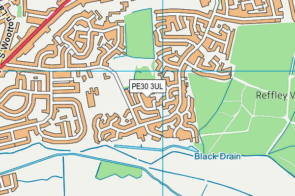 PE30 3UL map - OS VectorMap District (Ordnance Survey)