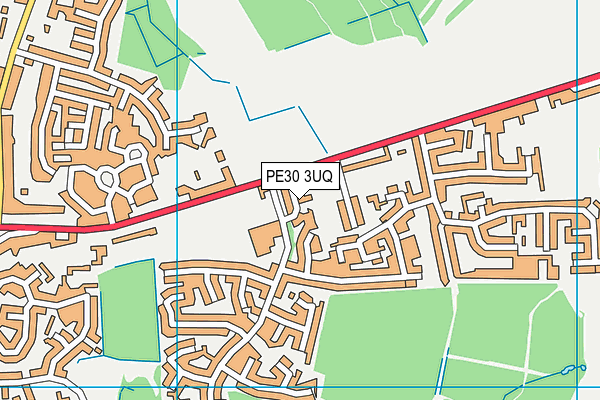 PE30 3UQ map - OS VectorMap District (Ordnance Survey)