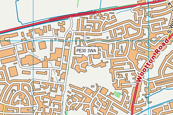 PE30 3WA map - OS VectorMap District (Ordnance Survey)
