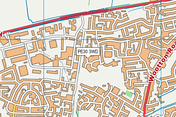 PE30 3WD map - OS VectorMap District (Ordnance Survey)