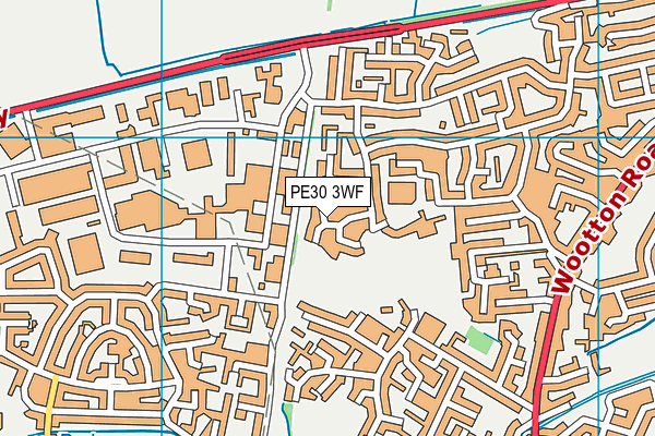 PE30 3WF map - OS VectorMap District (Ordnance Survey)