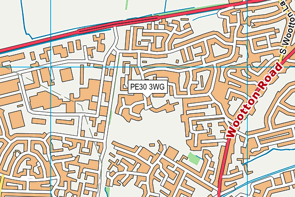 PE30 3WG map - OS VectorMap District (Ordnance Survey)