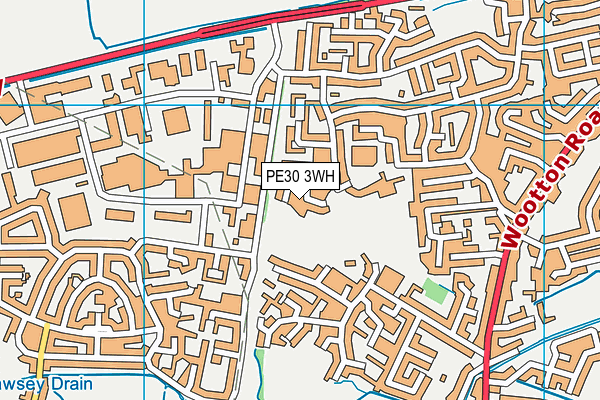 PE30 3WH map - OS VectorMap District (Ordnance Survey)