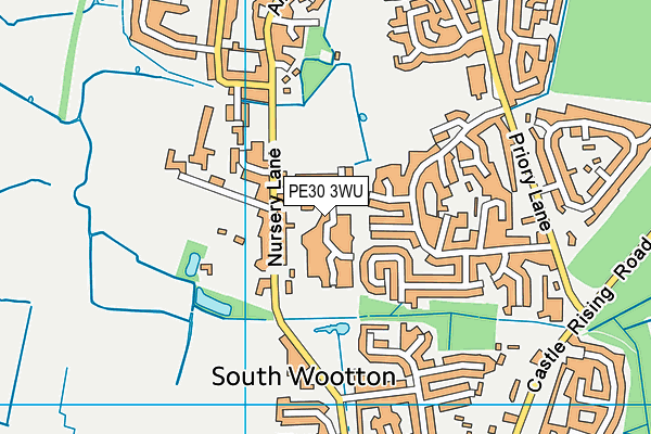 PE30 3WU map - OS VectorMap District (Ordnance Survey)