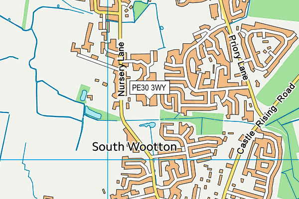 PE30 3WY map - OS VectorMap District (Ordnance Survey)