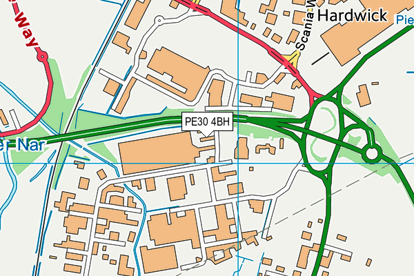 PE30 4BH map - OS VectorMap District (Ordnance Survey)