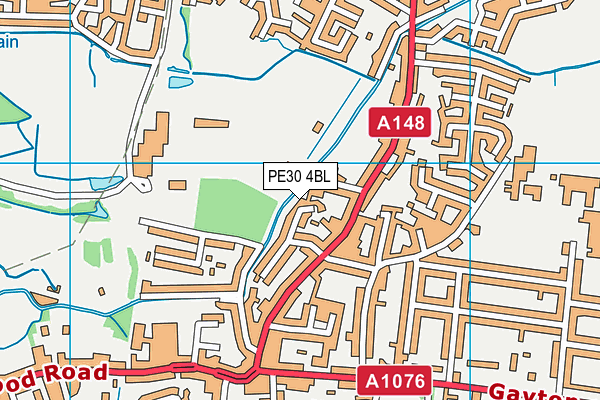 PE30 4BL map - OS VectorMap District (Ordnance Survey)