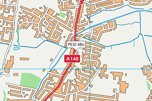 PE30 4BU map - OS VectorMap District (Ordnance Survey)