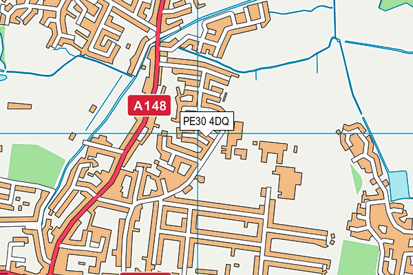 PE30 4DQ map - OS VectorMap District (Ordnance Survey)