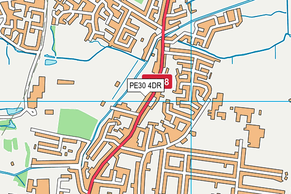 PE30 4DR map - OS VectorMap District (Ordnance Survey)