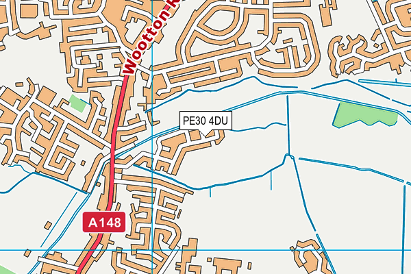 PE30 4DU map - OS VectorMap District (Ordnance Survey)
