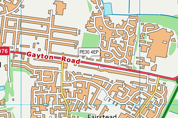 PE30 4EP map - OS VectorMap District (Ordnance Survey)