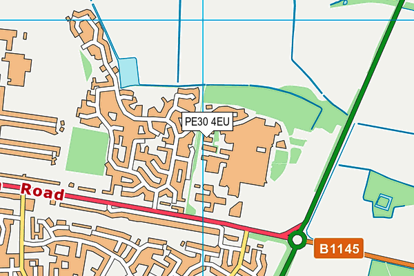 PE30 4EU map - OS VectorMap District (Ordnance Survey)