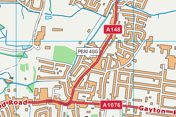 PE30 4GG map - OS VectorMap District (Ordnance Survey)