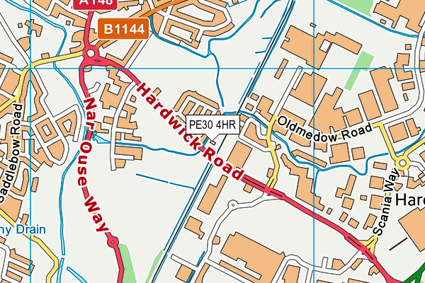 PE30 4HR map - OS VectorMap District (Ordnance Survey)