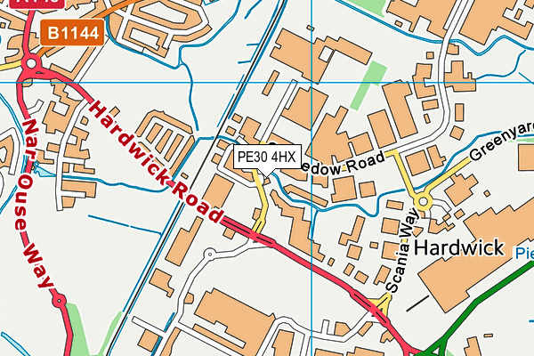 PE30 4HX map - OS VectorMap District (Ordnance Survey)