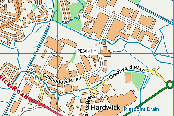 PE30 4HY map - OS VectorMap District (Ordnance Survey)