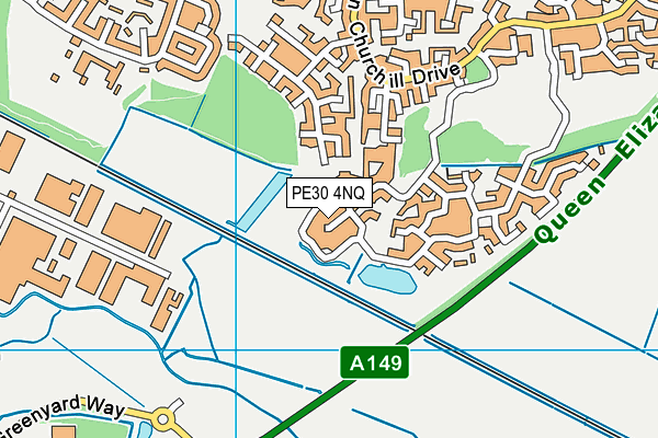 PE30 4NQ map - OS VectorMap District (Ordnance Survey)